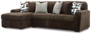 Midnight-Madness 2-Piece Sectional Sofa with Chaise Chocolate