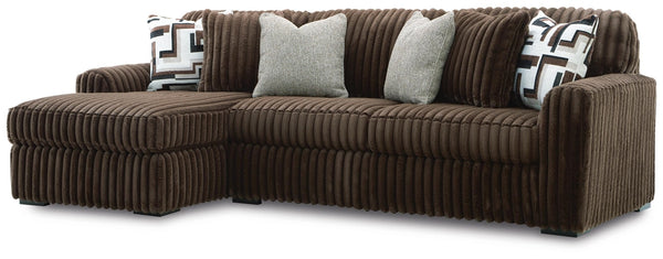 Midnight-Madness 2-Piece Sectional Sofa with Chaise Chocolate