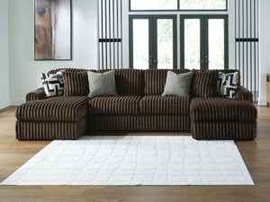 Midnight-Madness 3-Piece Sectional with Chaise Chocolate