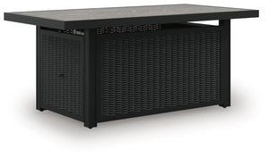 Beachcroft Outdoor Fire Pit Table Black/Light Gray