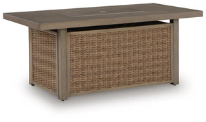 Laguna Heights Outdoor Fire Pit Table Beige