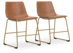 Ciabori Upholstered Dining Side Chair Brown/Gold