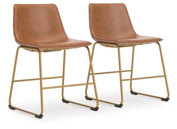 Ciabori Upholstered Dining Side Chair Brown/Gold