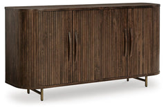 Amickly 4-Door Accent Cabinet Dark Brown