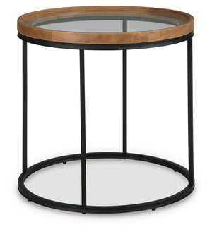Noraluna Round End Table Medium Brown