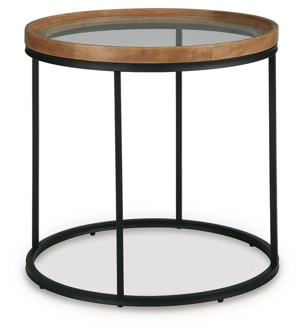Noraluna Round End Table Medium Brown