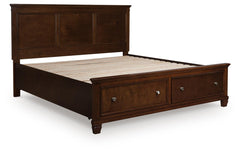 Danabrin King Panel Storage Bed Brown