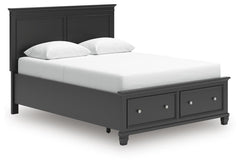 Lanolee Queen Panel Storage Bed Black