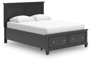 Lanolee Queen Panel Storage Bed Black