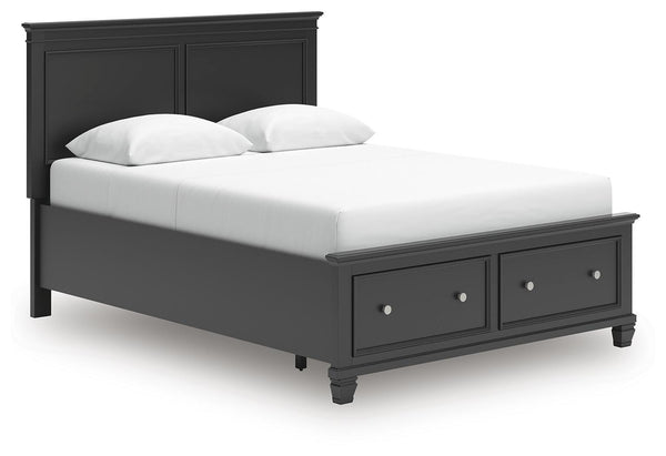 Lanolee Queen Panel Storage Bed Black