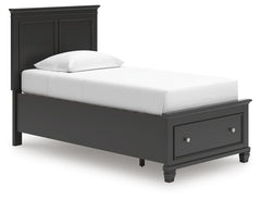 Lanolee Twin Panel Storage Bed Black