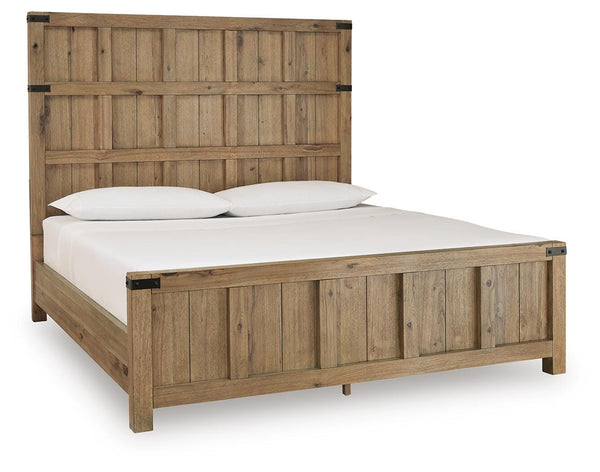 Ridgester California King Panel Bed Light Brown