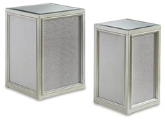 Traleena Nesting End Tables Silver Finish