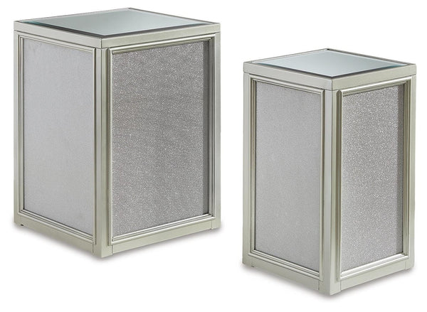 Traleena Nesting End Tables Silver Finish