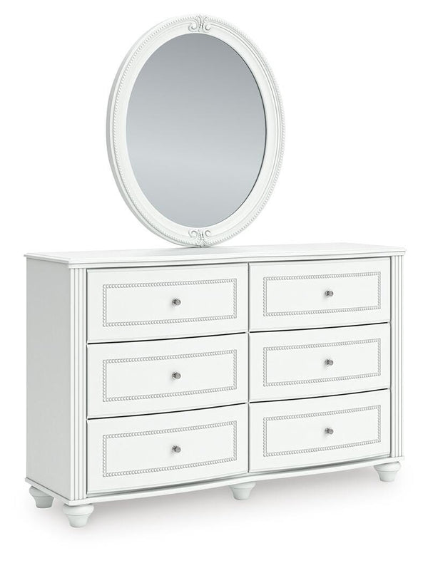 Kozlani Dresser & Mirror White