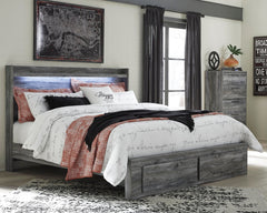 Baystorm Queen Panel Storage Bed with Chest Gray