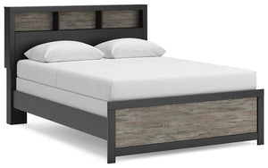 Broachmyn Queen Bookcase Bed Black/Gray