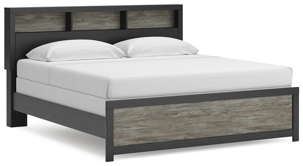 Broachmyn King Bookcase Bed Black/Gray
