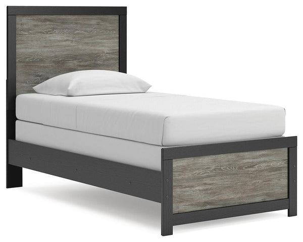 Broachmyn Twin Panel Bed Black/Gray
