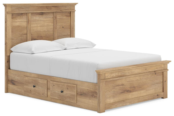 Makidern Full Panel Storage Bed Tan