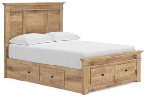 Makidern Full Panel Storage Bed Tan