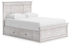 Makidern Queen Panel Storage Bed Whitewash