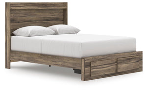 Elbrim Queen Panel Storage Bed Brown