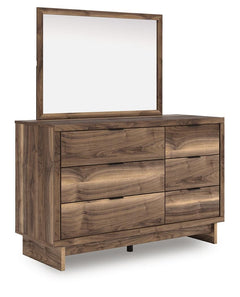 Chirason 6-Drawer Dresser & Mirror Brown