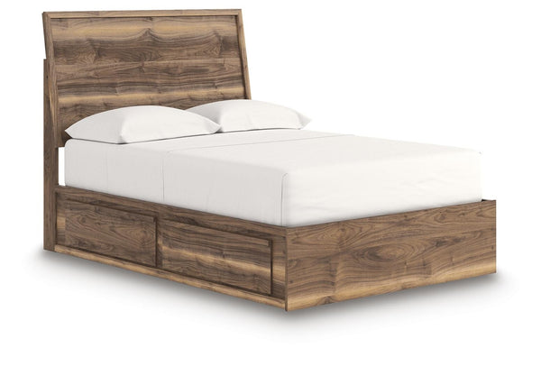Chirason Full Panel Bed with Storage Brown