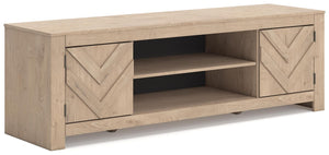 Cayboni 71-Inch 2-Door LG TV Stand (Fireplace Optional) Tan