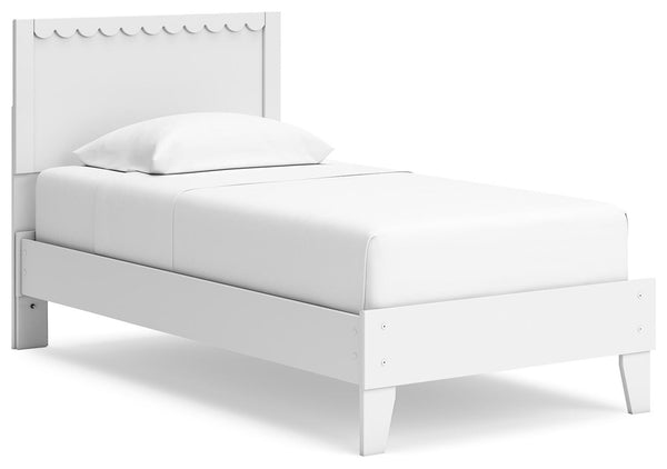 Hallityn Twin Panel Platform Bed White