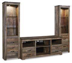 Trinell 3-Piece Entertainment Center Brown