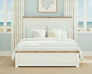 Savonport King Panel Headboard White/Brown