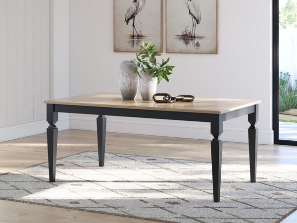 Brenkerton Rectangle Dining Table Grayish Brown/Black