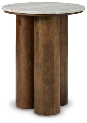 Henfield Accent Table Beige/Brown