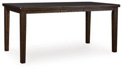 Haddigan Counter-Height Butterfly Dining Extension Table Dark Brown