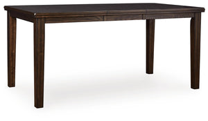 Haddigan Counter-Height Butterfly Dining Extension Table Dark Brown