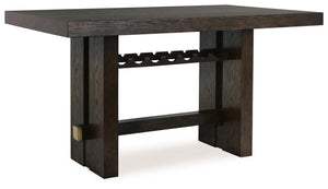 Burkhaus Rectangle Counter-Height Dining Table Dark Brown