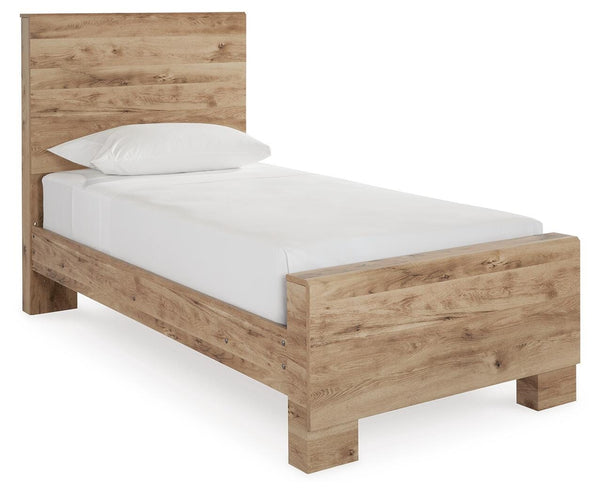 Hyanna Twin Panel Bed Tan Brown