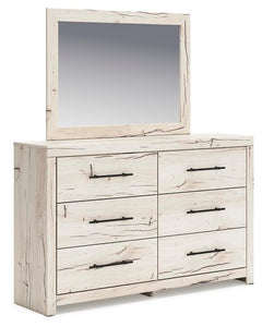 Lawroy 6-Drawer Dresser & Mirror Light Natural