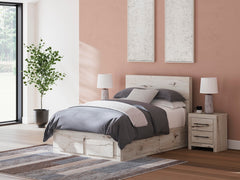 Lawroy Full Panel Storage Bed Light Natural