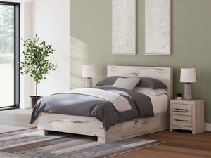Lawroy Queen Panel Bed with Storage Light Natural