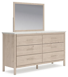 Cadmori 6-Drawer Dresser & Mirror Two-tone