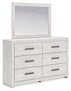 Cayboni 6-Drawer Dresser & Mirror Whitewash