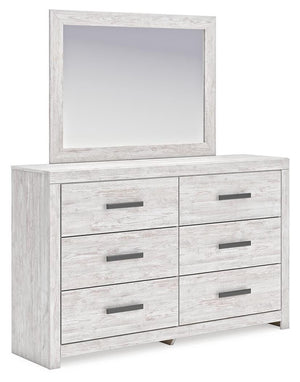 Cayboni 6-Drawer Dresser & Mirror Whitewash