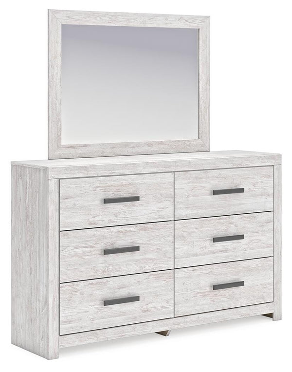 Cayboni 6-Drawer Dresser & Mirror Whitewash