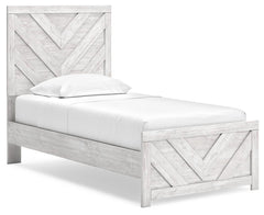 Cayboni Twin Panel Bed Whitewash