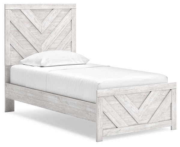 Cayboni Twin Panel Bed Whitewash