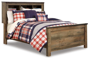 Trinell Full Bookcase Panel Bed Brown