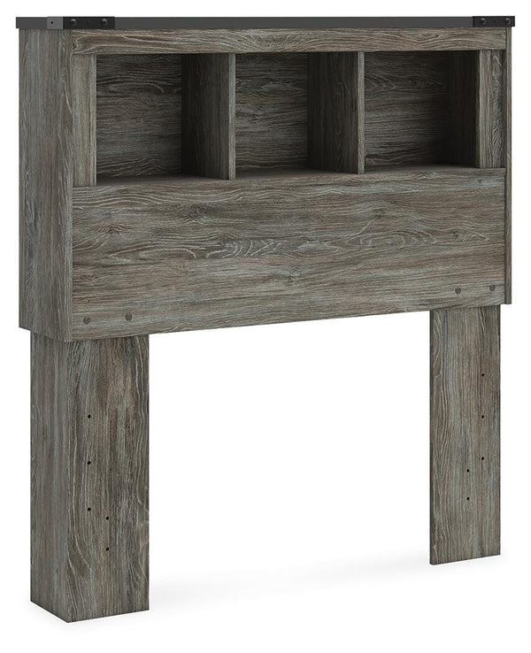 Frandern Twin Bookcase Headboard Gray
